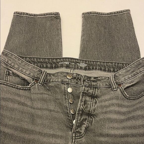 Old Navy Women's Straight Leg Jeans - Gray - Picture 3 of 5